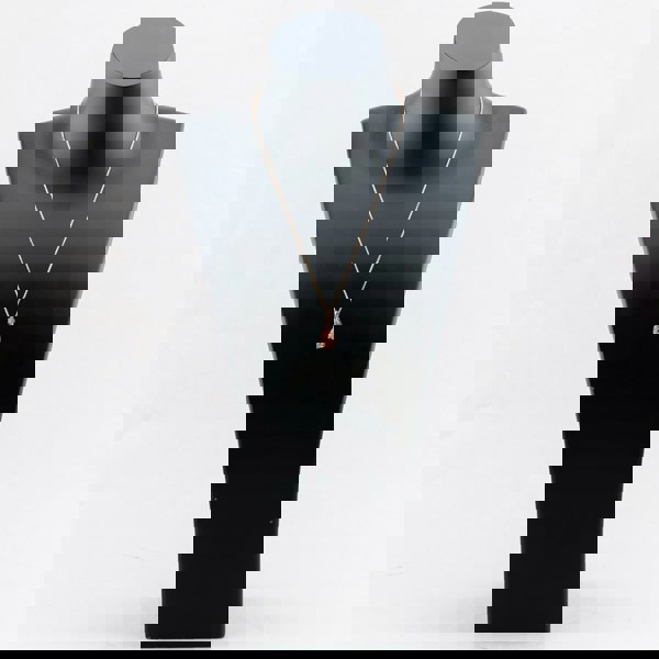 T. H. Baker 18ct Rose Gold Certified 3.34ct Pink Pear Cut Lab Grown Diamond Necklace HLP130-PDPSm