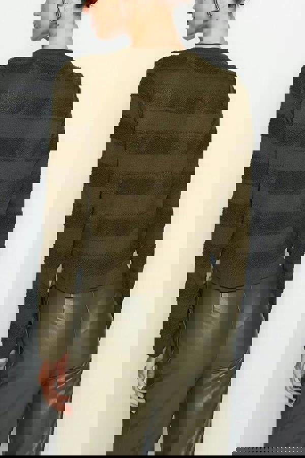 WOVCOR Crew Neck Knit Cardigan