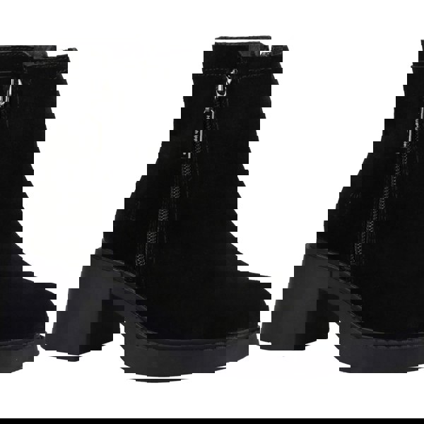 Hush Puppies Adele Suede Women's Black Heeled Ankle Boots