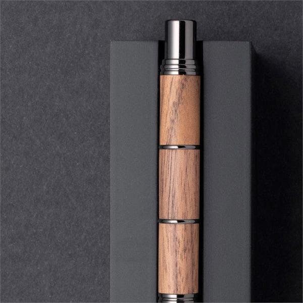 Tom Hessin Revolution Collection Rustic Mechanical Pencil with Wooden Barrel & Gunmetal Trim