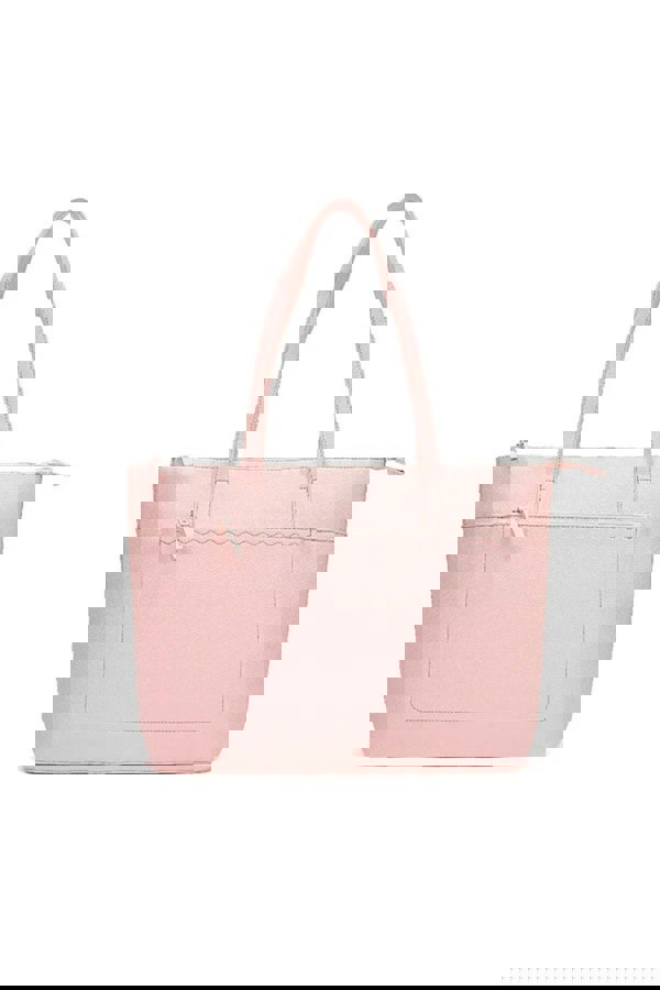 Pluspup Large Tote Shoulder Bag with Zipper Closure and Inner Pockets