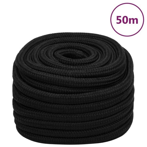 Berkfield Work Rope Black 20 mm 50 m Polyester