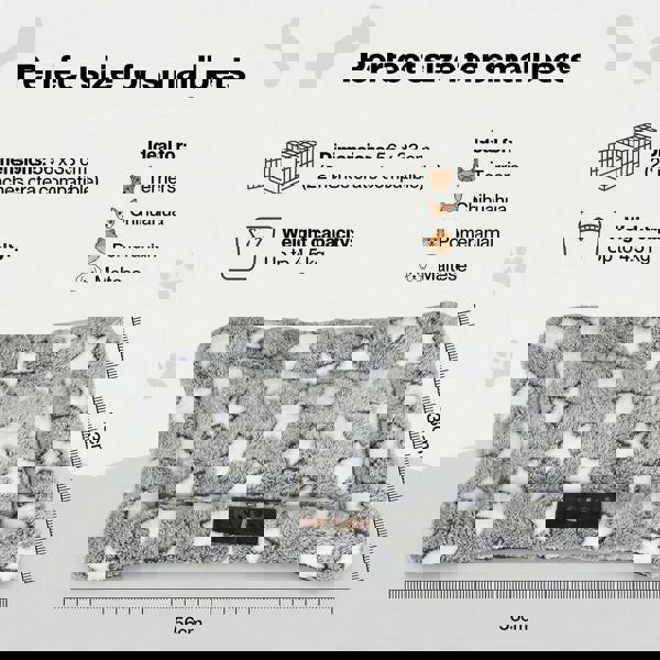 Skylos Dog Bed Arctic Fleece Soft Pet Cushion Mattress Small Dog Puppy Crate Mat