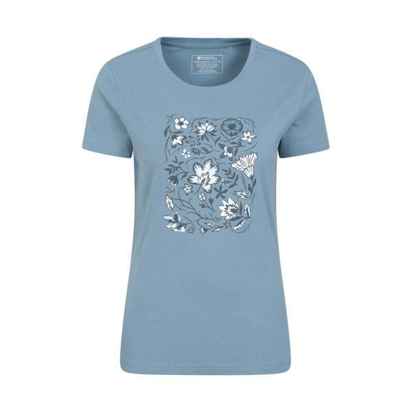 Mountain Warehouse Womens/Ladies Paisley Floral Organic T-Shirt - Blue