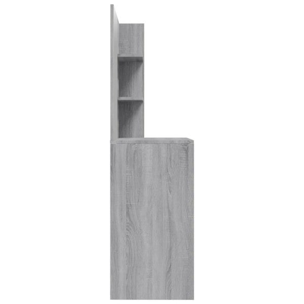 Berkfield Dressing Table with Mirror Grey Sonoma 74.5x40x141 cm