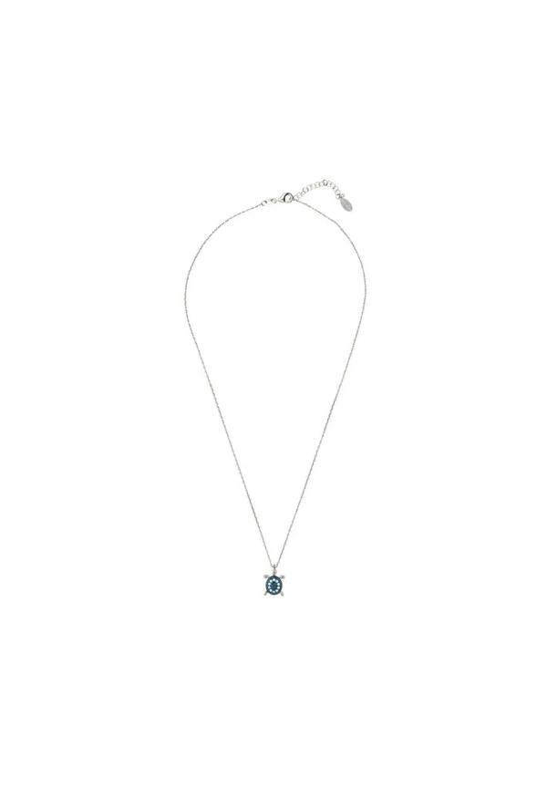Turtle Turquoise Blue Pendant Necklace Silver - LATELITA Necklaces
