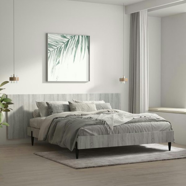 Berkfield Wall Headboard Grey Sonoma 240x1.5x80 cm Engineered Wood