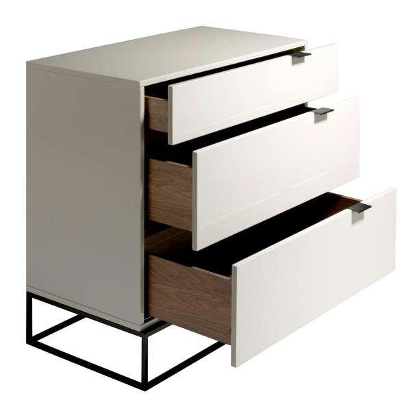 Angel Cerdá Chest of Drawers Grey Wood and Black Steel 7020