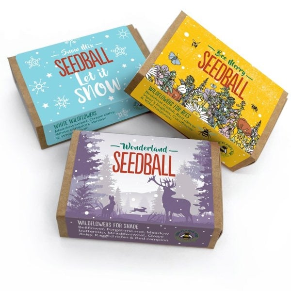 SEEDBALL Eco-Friendly Wildflower Seeds Stocking Fillers (Set of Three)