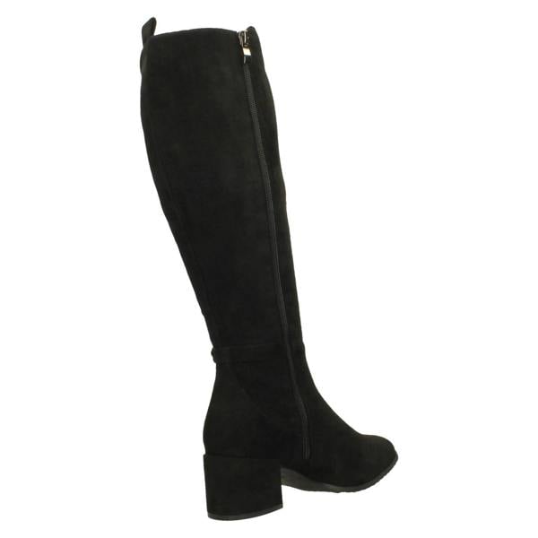 Spot On Ladies Spot On Block Heel Wide Fitting Knee High Boots  F51256