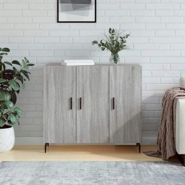 Berkfield Sideboard Grey Sonoma 90x34x80 cm Engineered Wood