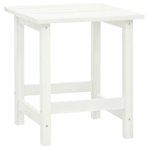 Berkfield Garden Adirondack Chair with Table Solid Fir Wood White
