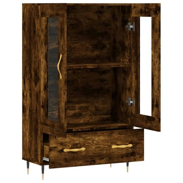 Berkfield Highboard Smoked Oak 69.5x31x115 cm Engineered Wood