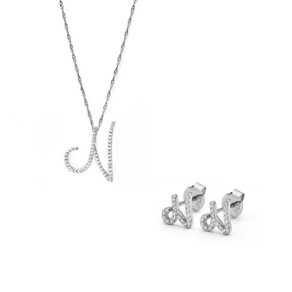 Say It With Luxe Initial Gift Set - Sterling Silver
