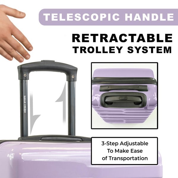 Pierre Cardin Provence Lightweight Luggage 8 Wheels TSA Locks Hardshell Suitcase