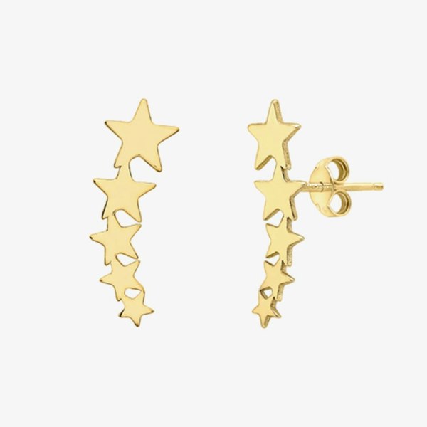 T. H. Baker 9ct Yellow Gold Five Star Stud Earrings 1.55.9409