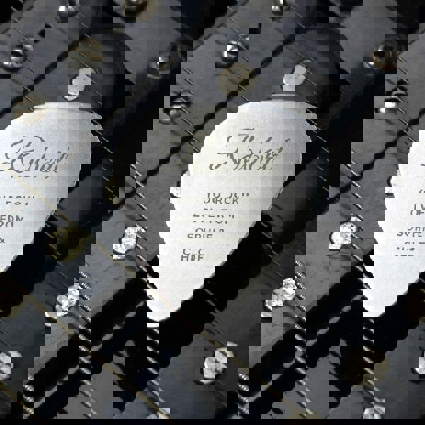 Personalised Memento Company Personalised Free Text Big Name Silver Plectrum