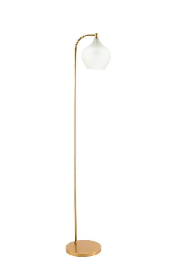 Living and Home Luxurious Floor Lamp with Frosted Glass Lampshade
