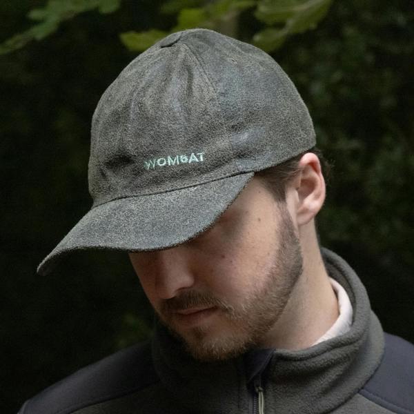 Wombat Leather Hiker Distressed Leather Baseball Cap – Green