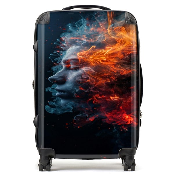 Warren Reed Fiery Mindscape: Portrait In Flames Suitcase