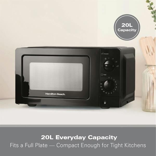 Hamilton Beach 20L Standard Microwave - Black