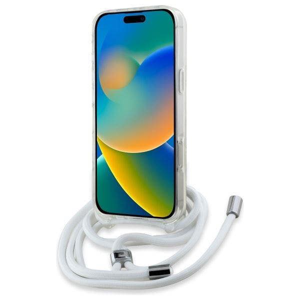 Karl Lagerfeld Crossbody IML Karl Head Case with Magsafe for iPhone 16 Pro Max 6.9" Clear - KLHMP16XHCKHNT