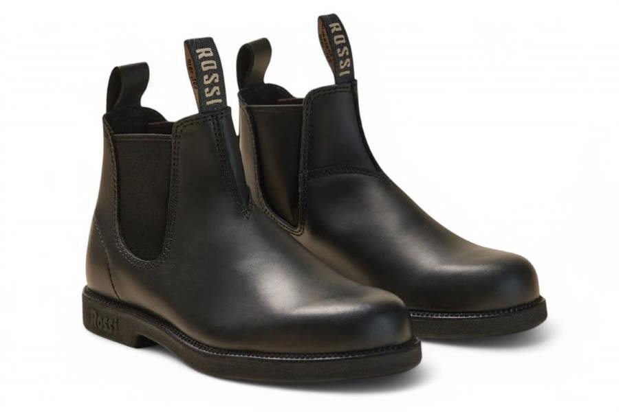 Rossi Boots Rossi 607 Booma Black Leather Chelsea Boots