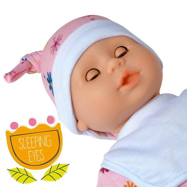 Dolls World Little Treasure - 38cm Soft Bean Bodied White Doll - For ages 18 months+