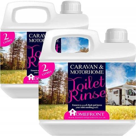 Homefront Caravan and Motorhome Pink Toilet Chemical Rinse Solution Fluid Cleaner Eco-Friendly Formaldehyde Free 4L