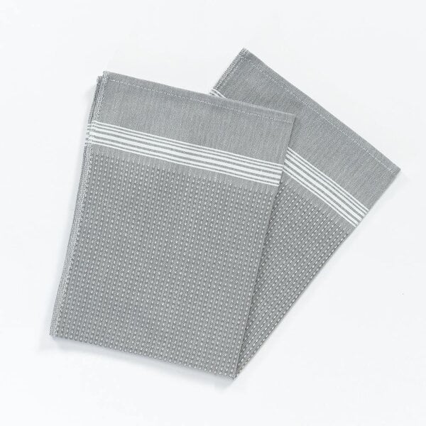 Cotton and Olive Tuana Cotton Hammam Hand Towel, Smoke | Set of 2