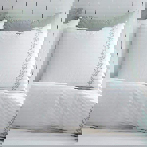 Bianca Embroidery Leaf 180 Thread Count Cotton Duvet Cover Set