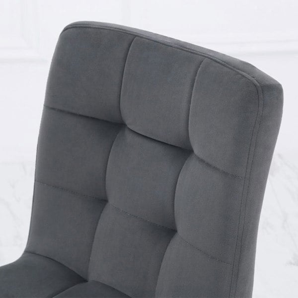 44cm Wide Retro Velvet Accent Desk Chair Dining Desk Chairs Dining Chairs Living and Home