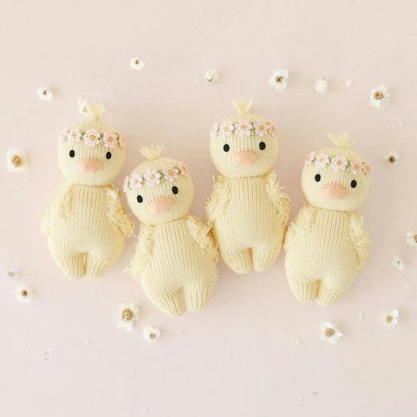 cuddle+kind - Baby Animal Collection - Baby Duckling - Floral Crown - Blush