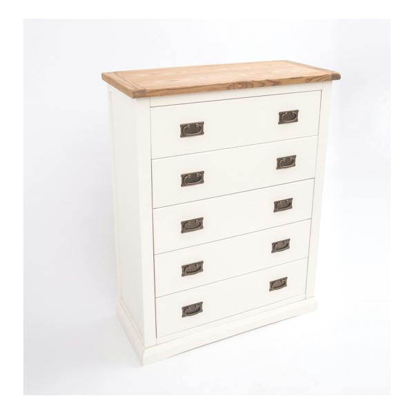 Cabinet Bits Cosenza 5 Drawer Chest of Drawers Bras Drop Handle