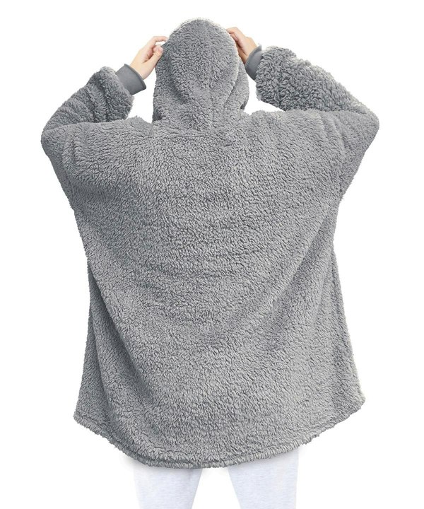 HomeSpace Direct Cosy Teddy Fleece Lined Hoody