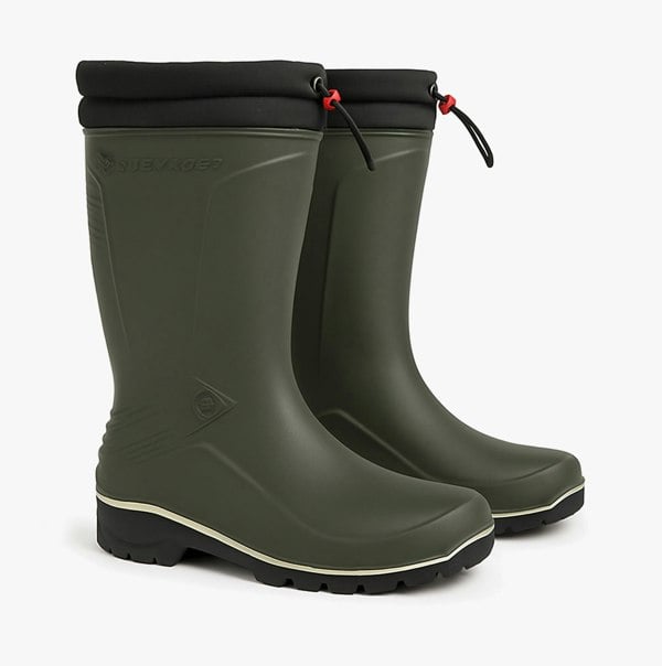 Dunlop BLIZZARD Unisex Warm Lined Wellington Boots Green