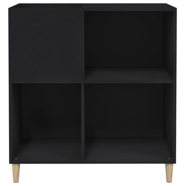 Berkfield Record Cabinet Black 84.5x38x89 cm Engineered Wood