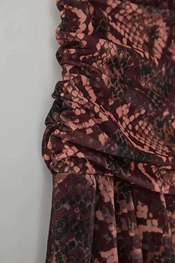 WOVCOR Skater Asymmetric Hem Detail Stretch Knit Skirt
