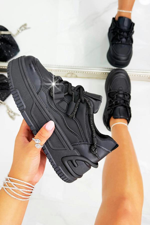 Love Lemonade Crystal Spark Trainers Black