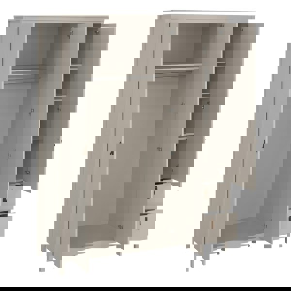 Furniture To Go Barcelona Wardrobe with 2 Doors + 1 Mirror Door + 2 Drawers in Cashmere