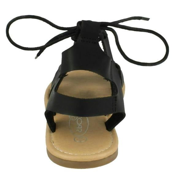 Spot On Ladies Spot On Lace Up Leg Flat Gladiator Sandals