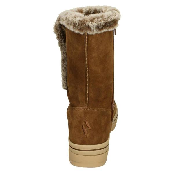 Skechers Ladies Skechers Memory Foam Faux Fur Lined Mid Calf Boots Cool Gal 49864
