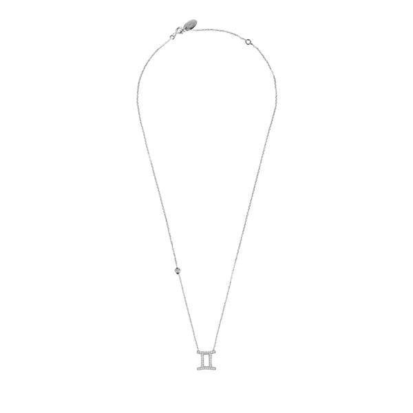 Zodiac Star Sign Pendant Necklace Silver Gemini - LATELITA Necklaces