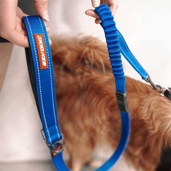 EzyDog Zero Shock Dog Lead in Blue