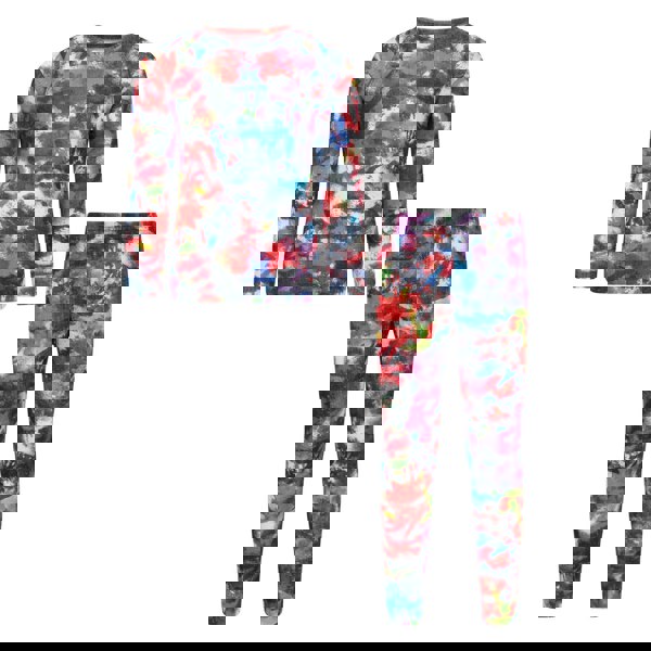 Mountain Warehouse Childrens/Kids Talus Painted Effect Long-Sleeved Base Layer Set - Dark Red