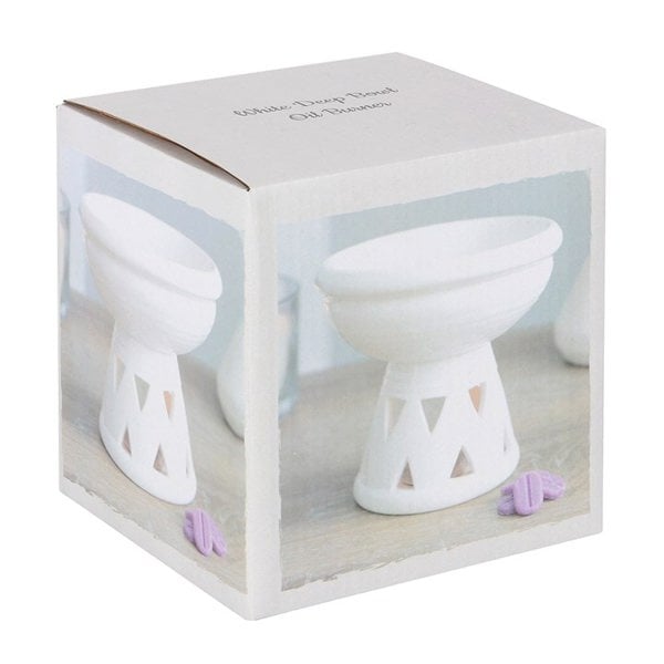 Serano Off White Deep Bowl Oil Burner and Wax Warmer