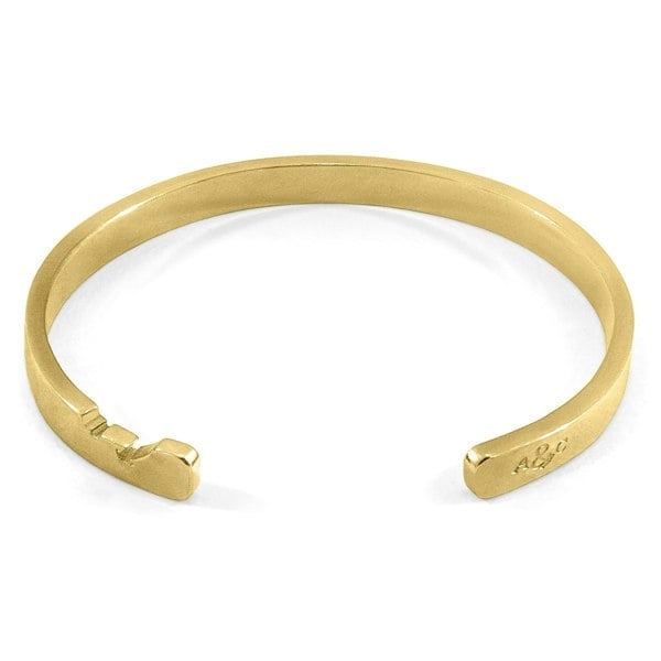 Anchor & Crew Axton Anchor Wayfarer Cutout 9ct Yellow Gold Bangle