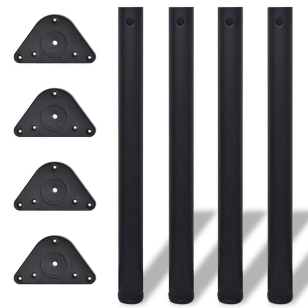 Berkfield 4 Height Adjustable Table Legs Black 710 mm