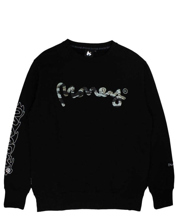 Money Woodland Camo Fill Crew Sweat Black