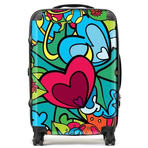 Warren Reed Hippie Psychedelic Pattern Suitcase